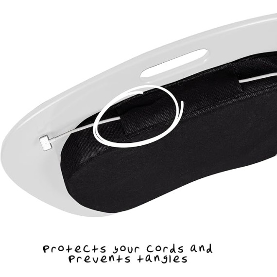 TBL-06320 Portable Laptop Lap Desk with Handle, White, 23 L x 16 W x 2.5 H