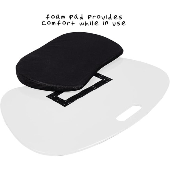 TBL-06320 Portable Laptop Lap Desk with Handle, White, 23 L x 16 W x 2.5 H