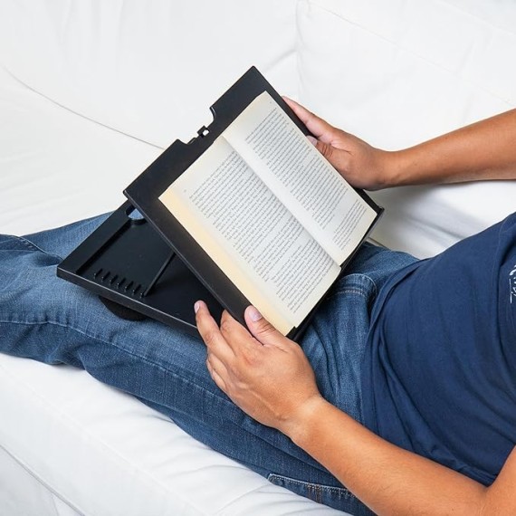 Lap Desk Laptop Stand, Bed Tray, Collapsible, Cushion, Portable, Dorm, Plastic, 14.75"L x 11"W x 7.3"H, Black