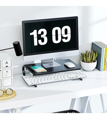 Monitor Stand Riser, Monitor Riser, Laptop Stand for Desk, Laptop Riser, Desk Organizer for Monitor, Laptop Shelf w/Vented for Screen, Computer Stand for Laptop, PC, Printer, for Home & Office