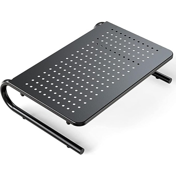 Monitor Stand Riser, Monitor Riser, Laptop Stand for Desk, Laptop Riser, Desk Organizer for Monitor, Laptop Shelf w/Vented for Screen, Computer Stand for Laptop, PC, Printer, for Home & Office