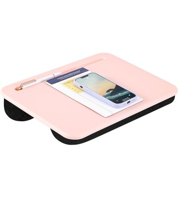 LAPGEAR Compact Lap Desk - Rose Quartz - Fits up to 15 Inch Laptops - Style No. 43104