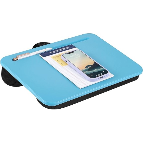 LAPGEAR Compact Lap Desk - Alaskan Blue - Fits up to 15 Inch Laptops - Style No. 43103