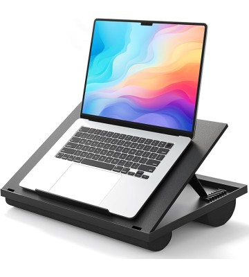 Adjustable Laptop Stand with 8 Angles - Dual Cushion Desk for Sofa, Bed, Car or Work Table by 