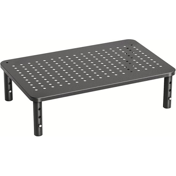 Monitor Stand, Monitor Stand Riser 3 Height Adjustable, Monitor Riser with Airflow Vents, Laptop Stand for Desk, Laptop Riser, Desk Organizer for Monitor, 15.6" Laptop, PC, Printer