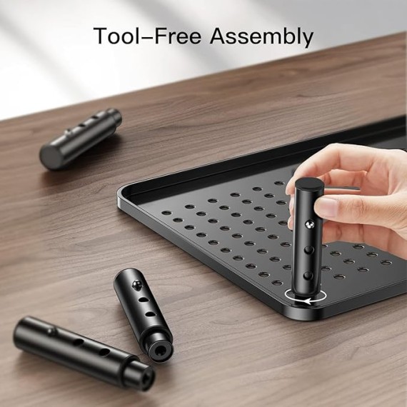 Monitor Stand for Desk, Computer Monitor Stand Height Adjustable, Monitor Riser for 2 Monitors, Laptop Stand for Desk, 2 Pack, Black