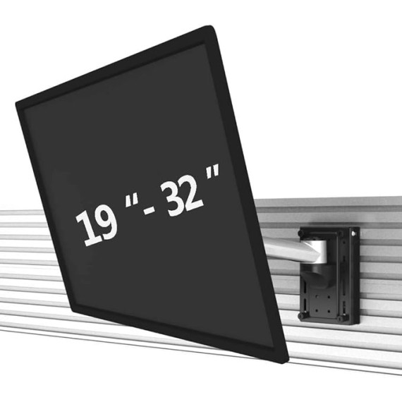 Slat Wall Single Swivel Supreme Monitor Mount
