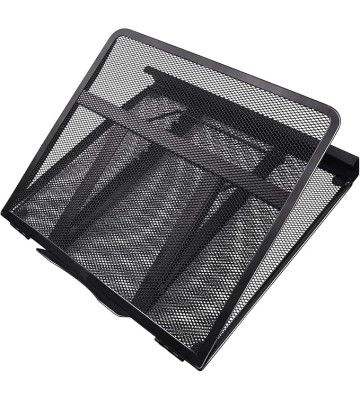 Adjustable Laptop Stand Riser for Desk, Fits Up to 15.6 inch Notebook, Mesh Ventilated Laptop Cooling Stand with 8 Tilt Levels