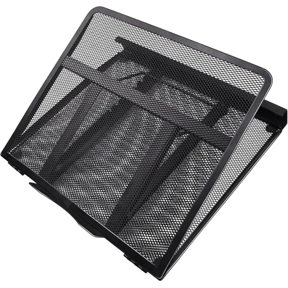 Adjustable Laptop Stand Riser for Desk, Fits Up to 15.6 inch Notebook, Mesh Ventilated Laptop Cooling Stand with 8 Tilt Levels