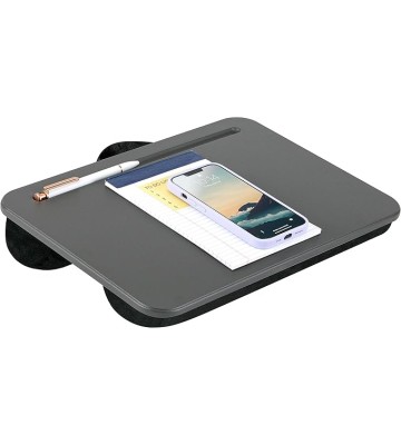 LAPGEAR Compact Lap Desk - Charcoal - Fits up to 15 Inch Laptops - Pack of 12 - Style No. 43005