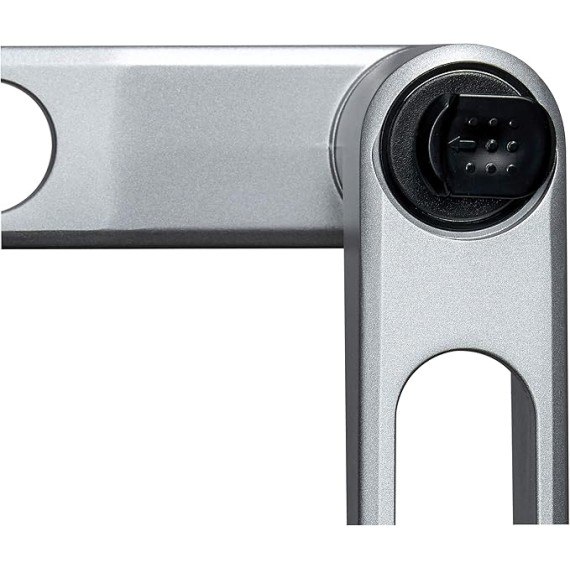 Desk Mount Monitor Arm - VESA or Apple iMac/Thunderbolt Display up to 14kg - Articulating Height Adjustable Single Desktop Monitor Pole Mount - Clamp/Grommet - Silver