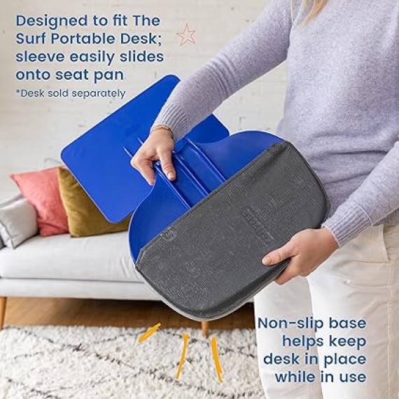 The Surf Cushion, Added Seat Cushion for The Surf Portable Lap Desk, Padded Foam Support for Flexible Seating, Grey (Surf Desk Sold Separately)