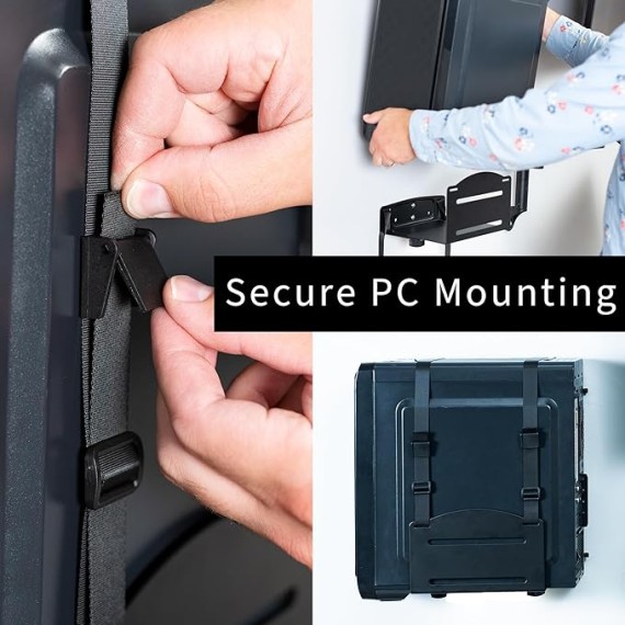 Black Sit-Stand Height Adjustable Pneumatic Spring Arm Keyboard, Monitor, CPU Wall Mount for 1 Screen up to 32 inches STAND-SIT1BW