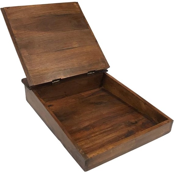 Wood Traveling Writing Lap Desk- Antique Vintage Style