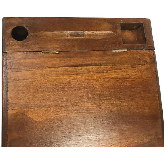 Wood Traveling Writing Lap Desk- Antique Vintage Style