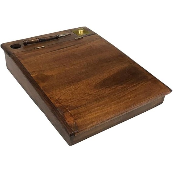 Wood Traveling Writing Lap Desk- Antique Vintage Style