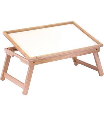 24.5" Ventura Natural Wood Rectangular Breakfast Bed Tray