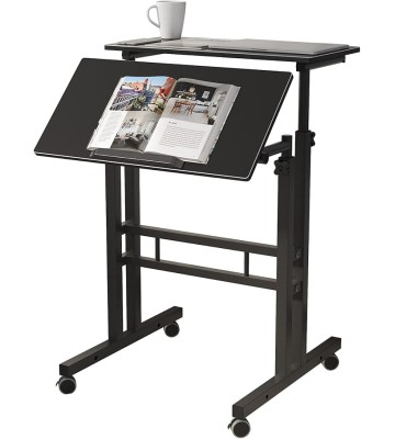 Adjustable Laptop Desk Table 23.6inches Portable Laptop Table Computer Stand Desk Cart Tray Table, Black