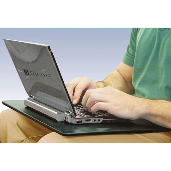"Black Leather 17"" x 14"" Lap Desk", 17 x 14 x 0.25 (P1052)