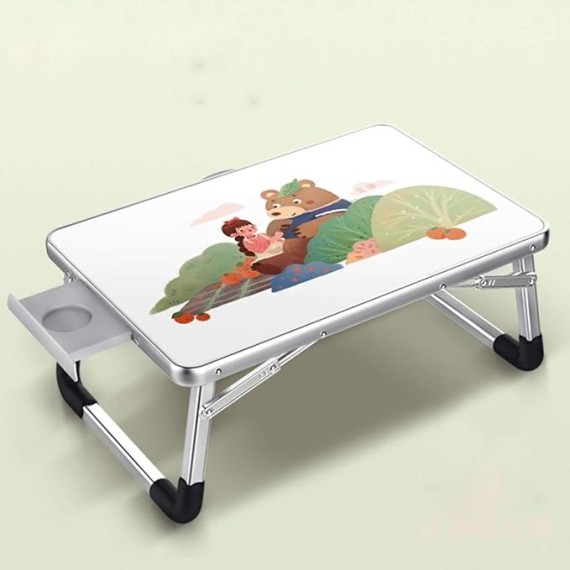Foldable Bed Desk for Laptop and Writing in Sofa,Laptop Desk for Bed, Lap Desks Bed Trays for Eating and Laptops Stand Lap Table, Computer Tray for Bed, (Color : Paint Bear)
