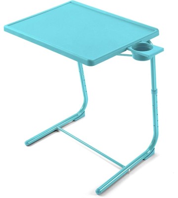 Adjustable TV Tray Table - TV Dinner Tray on Bed & Sofa, Comfortable Folding Table with 6 Height & 3 Tilt Angle Adjustments (Azure)