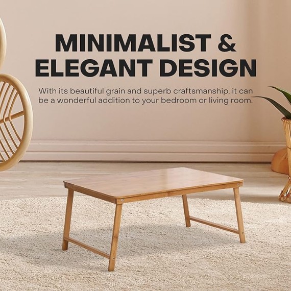 Tray Table for Bed Or Chair to Eat| Lap Desk with Legs | Low Table for Sitting On The Floor | Folding Table