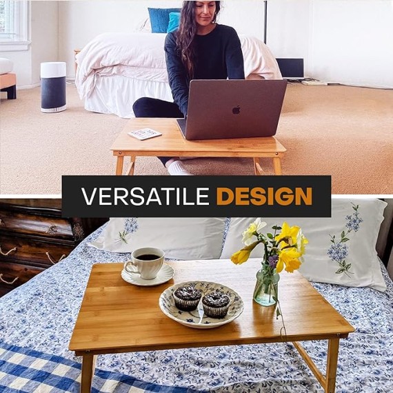 Tray Table for Bed Or Chair to Eat| Lap Desk with Legs | Low Table for Sitting On The Floor | Folding Table