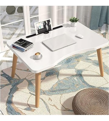 Computer Desk, Japanese-Style Coffee Table, Dining Table, Computer Desk with Card Slot, Children's Study Desk, H30 / 35cm, 2 Colors (Color : B, Size : 60X40X30CM)