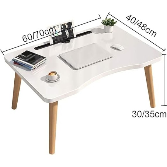 Computer Desk, Japanese-Style Coffee Table, Dining Table, Computer Desk with Card Slot, Children's Study Desk, H30 / 35cm, 2 Colors (Color : B, Size : 60X40X30CM)