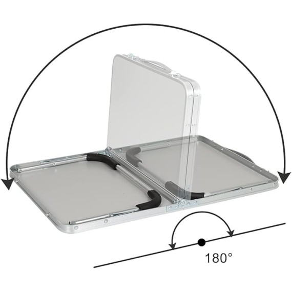 Portable Outdoor Folding Table Picnic Desk Sofa Lap Desks Foldable Laptop Bed Table Folding Small Dormitory Table Folding Table on Bed (Color : Silver)