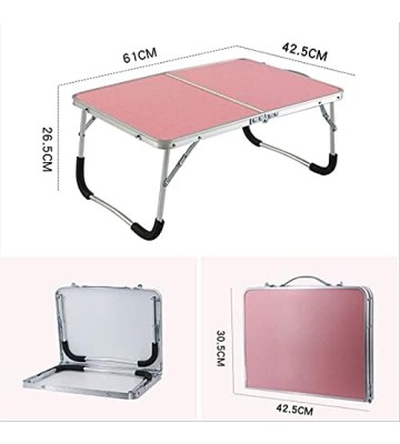 Folding Desk Outdoor Foldable Desk Picnic Desk Laptop Desk Portable Lap Desk Notebook Stand Reading Holder Foldable Small Desk for Home (Color : White)