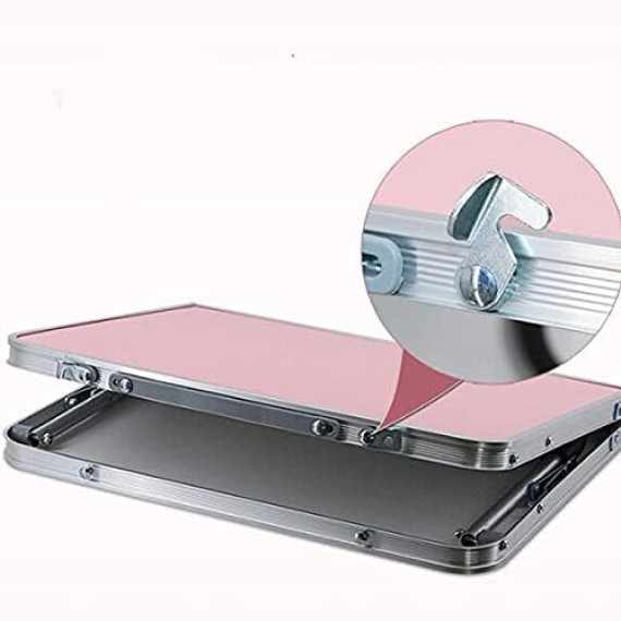 Folding Desk Outdoor Foldable Desk Picnic Desk Laptop Desk Portable Lap Desk Notebook Stand Reading Holder Foldable Small Desk for Home (Color : White)