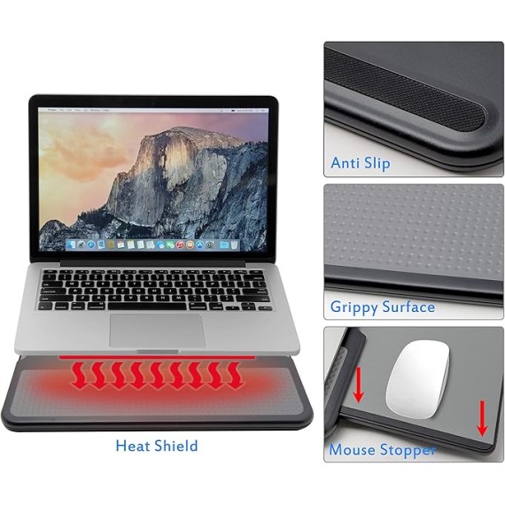 Portable Laptop Lap Pad and Laptop Stand with Detachable Mouse Pad