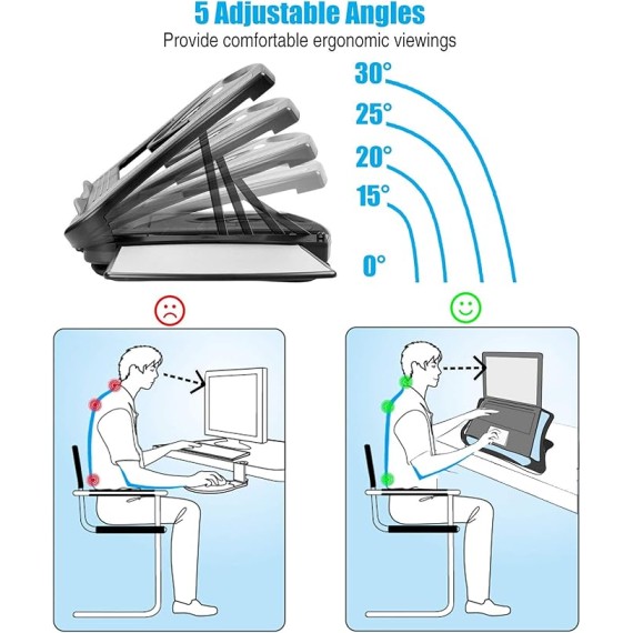 Portable Laptop Lap Pad and Laptop Stand with Detachable Mouse Pad