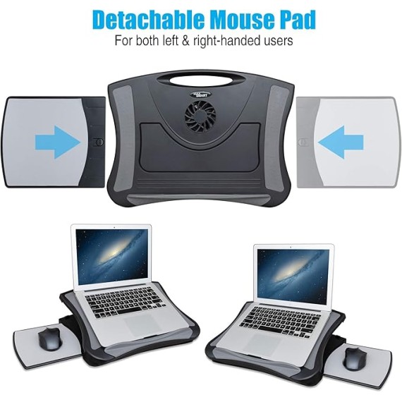 Portable Laptop Lap Pad and Laptop Stand with Detachable Mouse Pad