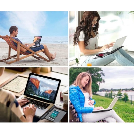 Portable Laptop Lap Pad and Laptop Stand with Detachable Mouse Pad