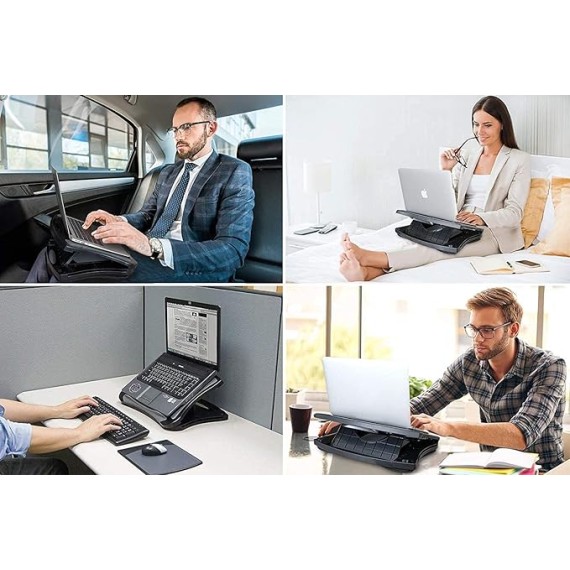 Portable Laptop Lap Pad and Laptop Stand with Detachable Mouse Pad
