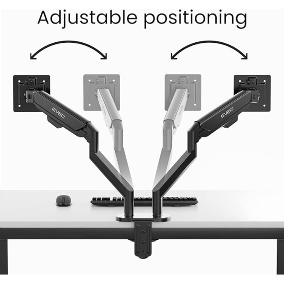 Dual Monitor Mount 14"-32”+ Single Monitor Mount - 17" to 32" VESA Bracket, Adjustable Monitor Stand for Desk Screen Computer.