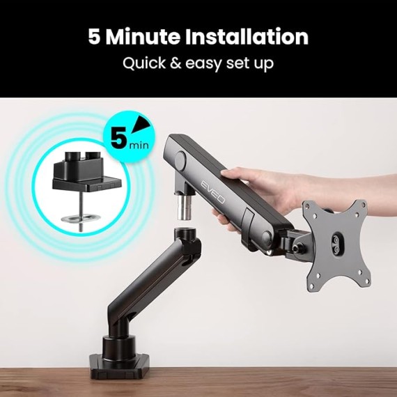 Dual Monitor Mount 14"-32”+ Single Monitor Mount - 17" to 32" VESA Bracket, Adjustable Monitor Stand for Desk Screen Computer.