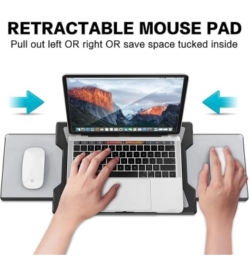 Portable Lap Desk with Mouse Pad + Tablet Stand for Desk (LD-6B + TS-8B)
