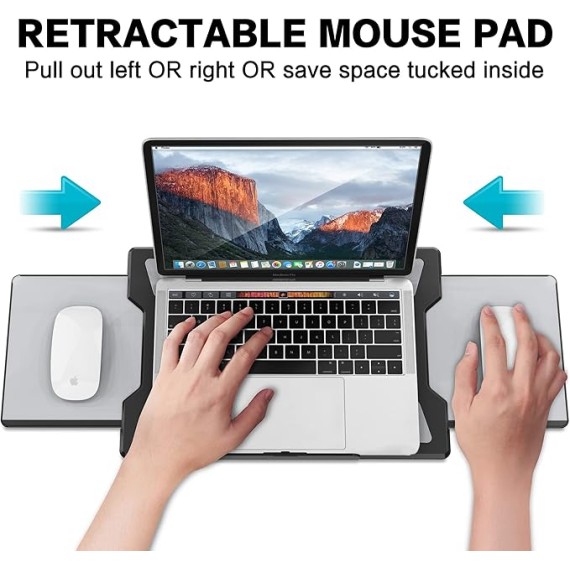 Portable Lap Desk with Mouse Pad + Tablet Stand for Desk (LD-6B + TS-8B)