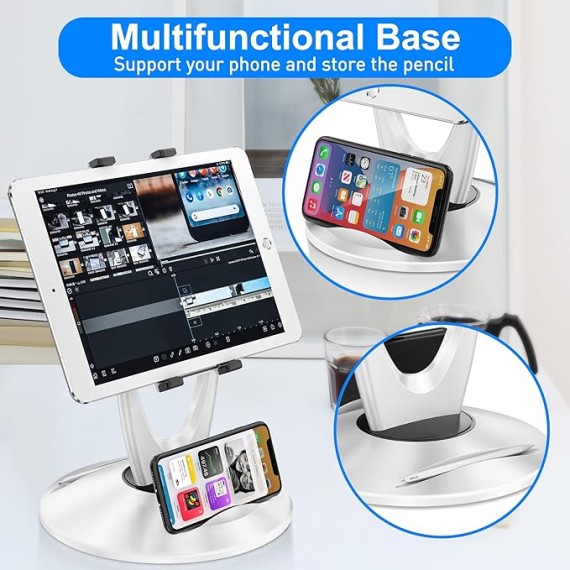 Portable Lap Desk with Mouse Pad + Tablet Stand for Desk (LD-6B + TS-8B)