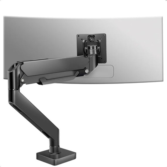 43 Ultrawide Monitor Arm Single Heavy Duty Desk Mount Computer Monitor Stand for 17 to 46 inch Adjustable Gas Spring Monitor, Screen up to 30lbs with VESA 75x75mm or 100x100mm M7B