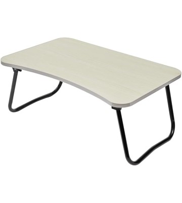Contoured MDF Bed Tray | Curved Edge for Comfort | Metal Legs | Foldable Legs for Easy Storage