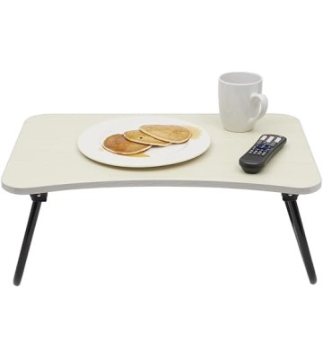 Contoured MDF Bed Tray | Curved Edge for Comfort | Metal Legs | Foldable Legs for Easy Storage