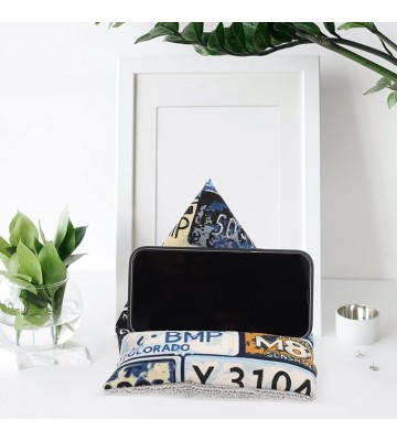Design Random Stylish A Mobile Support Cushion Bed Pad Sofa Office Holder Cell Travel Beanbag Soft Multipurpose Desk Lap Supple Tablet Bracket for Reading Phone Canvas