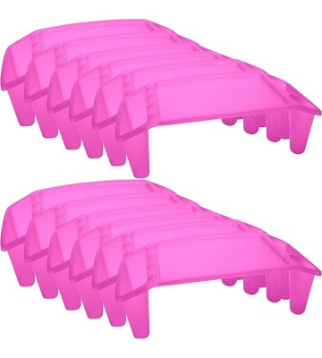 Plastic Lap Tray by  - Portable Compartment Tray for Crafting, Reading, Studying - Pink Sparkle, Bulk 12 Pack