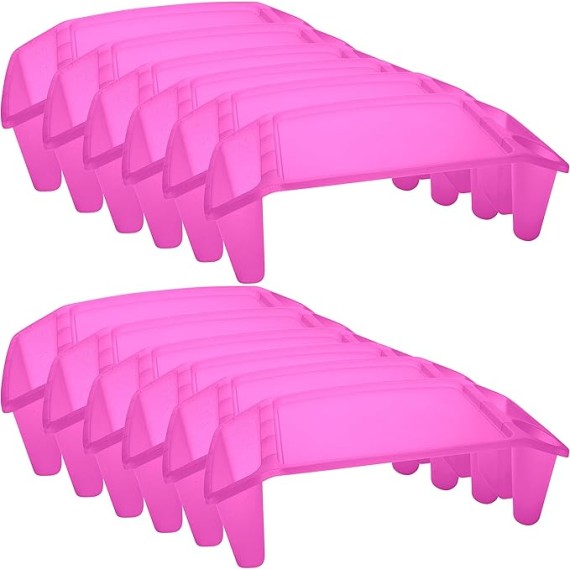 Plastic Lap Tray by  - Portable Compartment Tray for Crafting, Reading, Studying - Pink Sparkle, Bulk 12 Pack