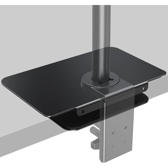 Dual Monitor Desk Mount fits 22” to 35” Ultrawide Computer Screen with Mount Reinforcement Steel Bracket Plate Fits Monitor Arm and Monitor Stand C Clamp Installation