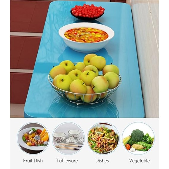 Wall Mounted Folding Table, Laundry Folding Table, Floating Folding Computer Desk, Wall Desk Fold Down Space Saving , Card Tables for Laundry Room, Kitchen, Small Space ( Color : Blue , Size : 50x30cm